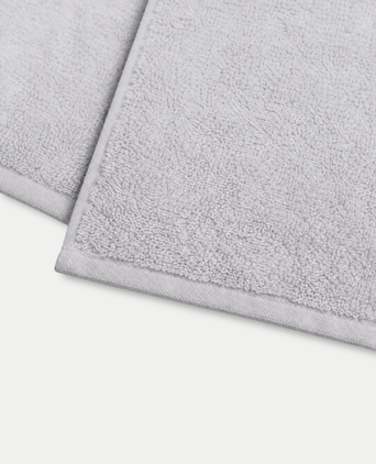 Guest towel zero-twist cotton 30x30 cm (4 pcs) | Silver Grey Guest towel zero-twist cotton 30x30 cm (4 pcs) | Silver Grey