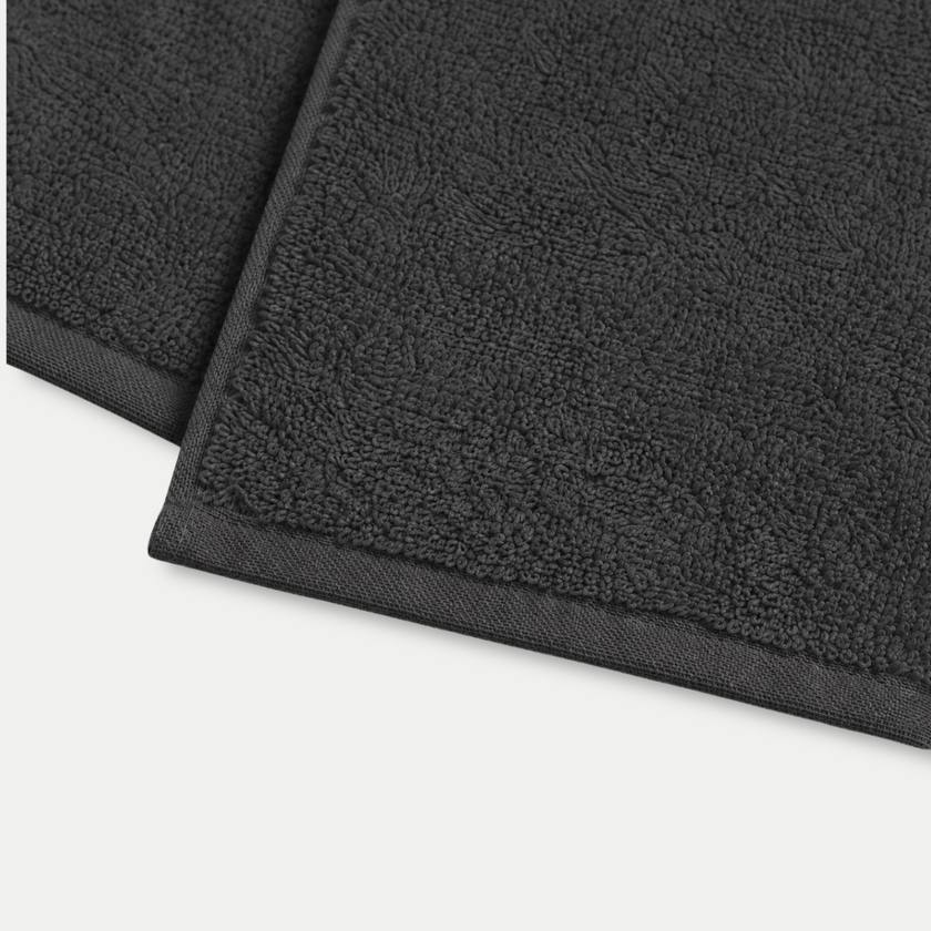 Guest towel zero-twist cotton 30x30 cm (4 pcs) + 40x60 cm (2 pcs) | Anthracite