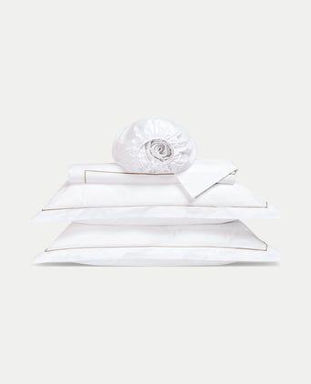 Duvet Cover Set & Fitted Sheet Egyptian Cotton Percale | Carmel White Duvet Cover Set & Fitted Sheet Egyptian Cotton Percale | Carmel White