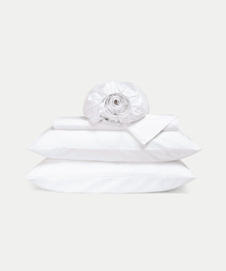 Duvet Cover Set & Fitted Sheet Percale | White Duvet Cover Set & Fitted Sheet Percale | White