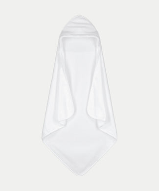 Baby Hooded Towel zero-twist cotton | White Baby Hooded Towel zero-twist cotton | White