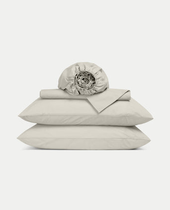 Duvet Cover Set & Fitted Sheet Percale | Greige Duvet Cover Set & Fitted Sheet Percale | Greige