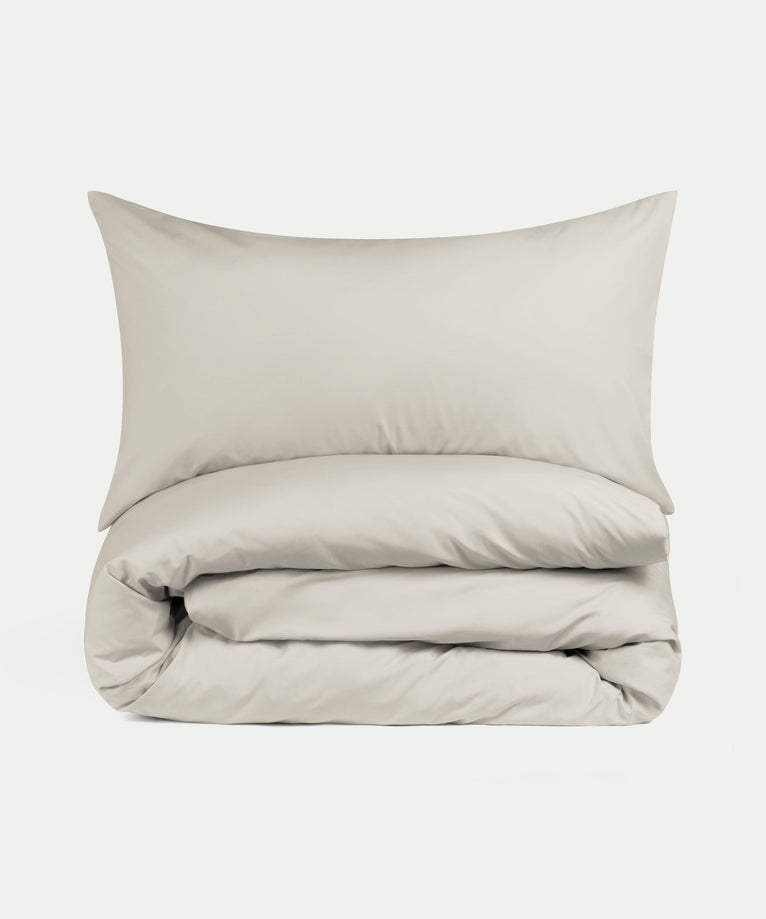 Kids Duvet Cover Egyptian Cotton Percale 400TC Greige - Petit Hôtel