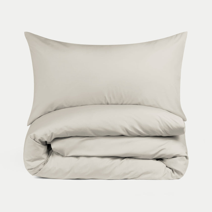 Kids Duvet Cover Egyptian Cotton Percale 400TC Greige - Petit Hôtel