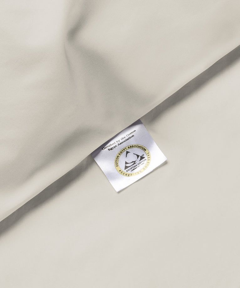 Set of 2 Pillowcases Egyptian Cotton Percale 400TC | Greige