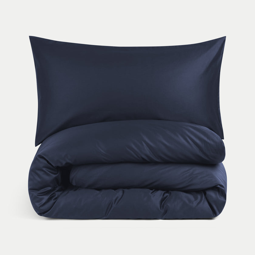 Duvet Cover Set Egyptian Cotton Sateen 400 TC | Harbour Blue