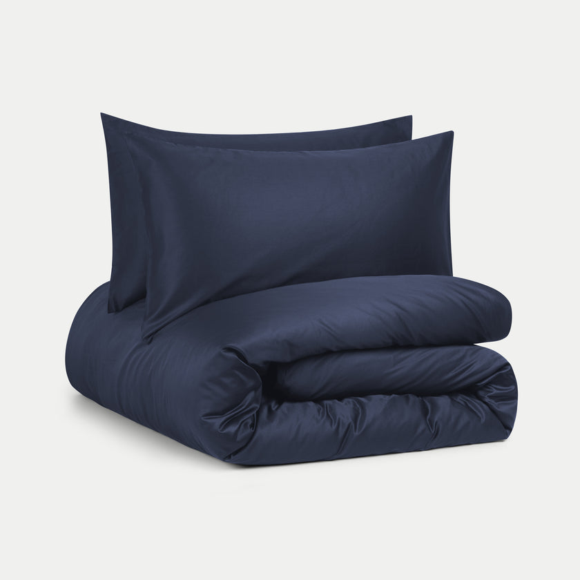 Duvet Cover Set Egyptian Cotton Sateen 400 TC | Harbour Blue