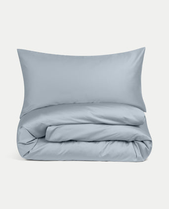 Duvet Cover Set Egyptian Cotton Sateen 400 TC | Misty Blue | Outlet Duvet Cover Set Egyptian Cotton Sateen 400 TC | Misty Blue | Outlet