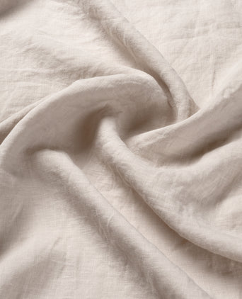 Fitted Sheet 100% Washed Linen | Oat Fitted Sheet 100% Washed Linen | Oat