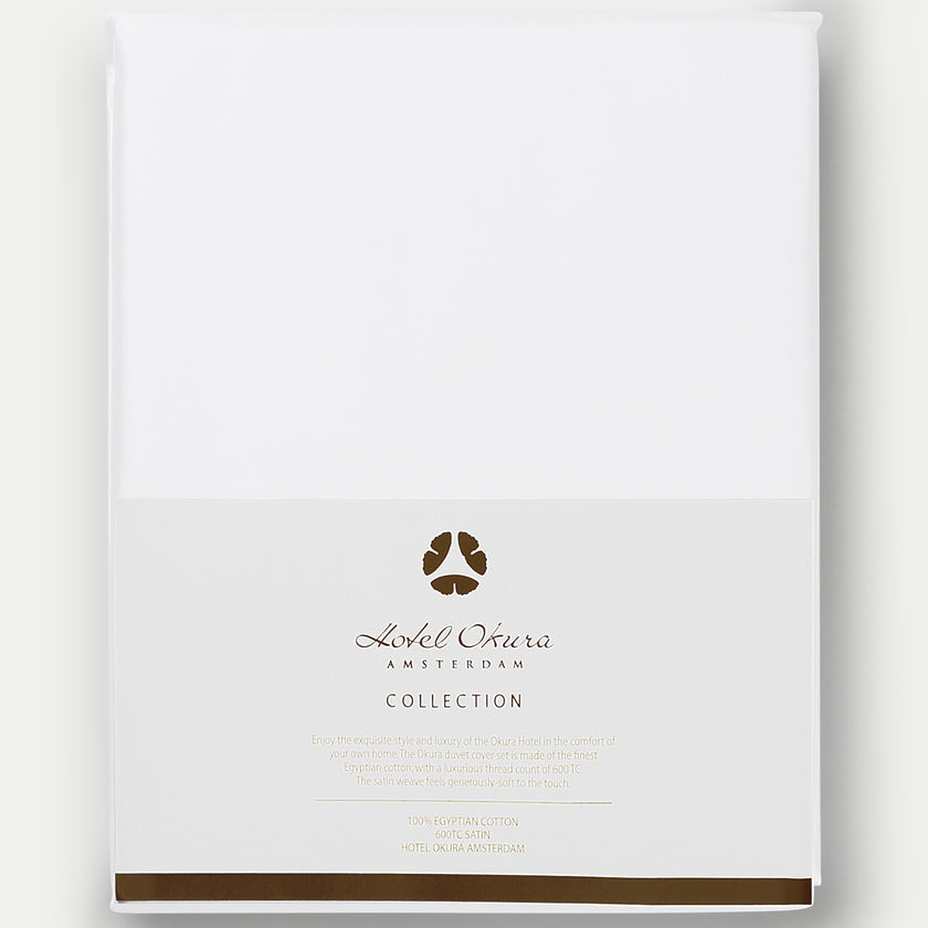 Okura Duvet Cover Set Egyptian Cotton 600TC Sateen | White