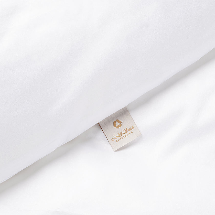 Okura Duvet Cover Set Egyptian Cotton 600TC Sateen | White