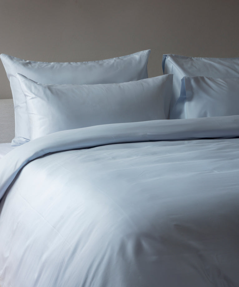 Duvet Cover Set Egyptian Cotton Sateen 400 TC | Pastel Blue