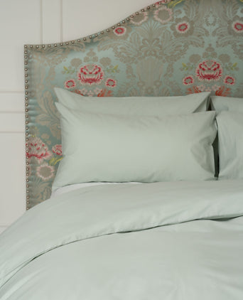 Duvet Cover Set Egyptian Cotton Percale 400 TC | Pastel Green Duvet Cover Set Egyptian Cotton Percale 400 TC | Pastel Green
