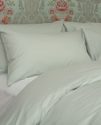 Duvet Cover Set Egyptian Cotton Percale 400 TC | Pastel Green Duvet Cover Set Egyptian Cotton Percale 400 TC | Pastel Green