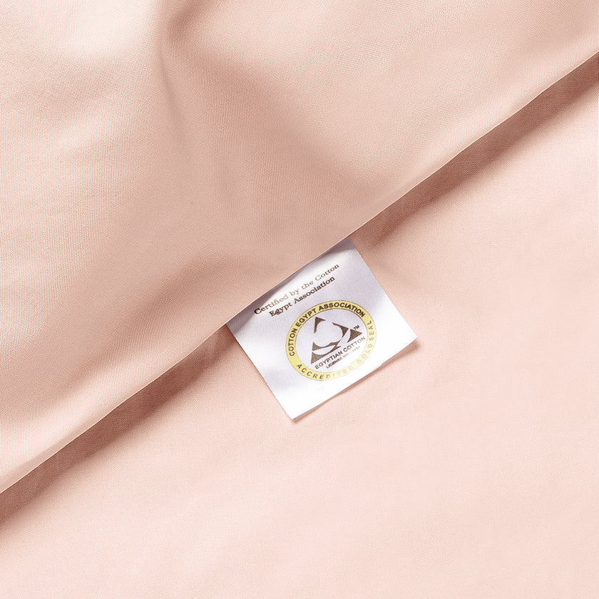 Duvet Cover Set Egyptian Cotton Percale 400 TC | Blush Pink