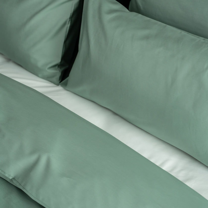 Duvet Cover Set Egyptian Cotton Sateen 400 TC | Sage Green