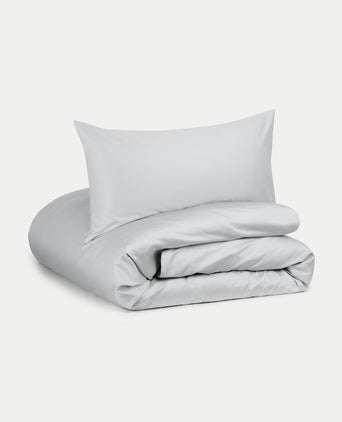Kids Duvet Cover Egyptian Cotton Percale 400TC Silver Grey - Petit Hôtel Kids Duvet Cover Egyptian Cotton Percale 400TC Silver Grey - Petit Hôtel