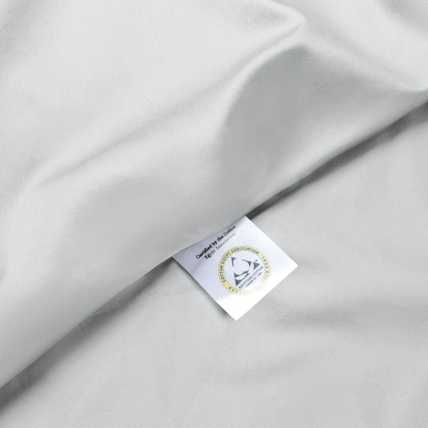 Duvet Cover Set Egyptian Cotton Sateen 400 TC | Silver Grey