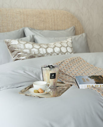 Duvet Cover Set Egyptian Cotton Sateen 400 TC | Silver Grey Duvet Cover Set Egyptian Cotton Sateen 400 TC | Silver Grey