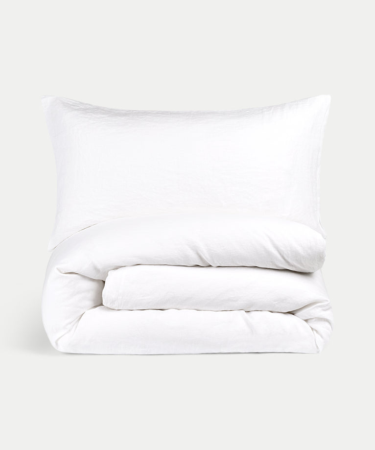 Duvet cover set Washed Linen | White