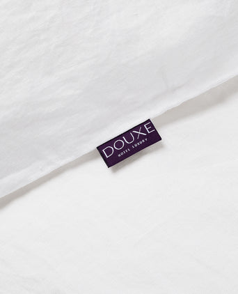 Duvet Cover Set & Fitted Sheet Washed Linen | White Duvet Cover Set & Fitted Sheet Washed Linen | White