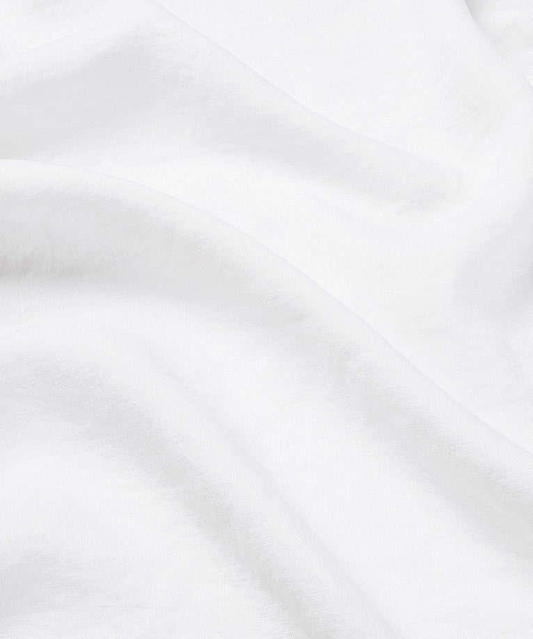 Fitted Sheet 100% Washed Linen | White