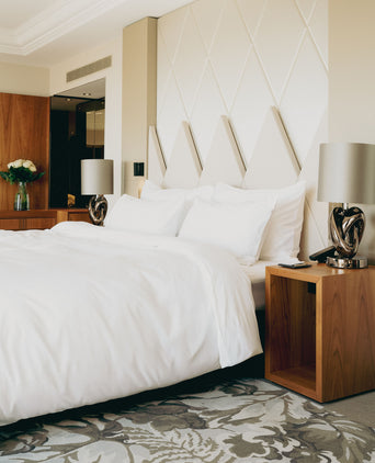Okura Duvet Cover Set Egyptian Cotton 600TC Sateen | White Okura Duvet Cover Set Egyptian Cotton 600TC Sateen | White