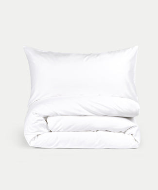 Pulitzer Duvet Cover Set - 400TC Sateen Egyptian Cotton | White Pulitzer Duvet Cover Set - 400TC Sateen Egyptian Cotton | White