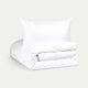 Pulitzer Duvet Cover Set - 400TC Sateen Egyptian Cotton | White
