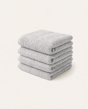 Guest towel zero-twist cotton 30x30 cm (4 pcs) | Silver Grey Guest towel zero-twist cotton 30x30 cm (4 pcs) | Silver Grey
