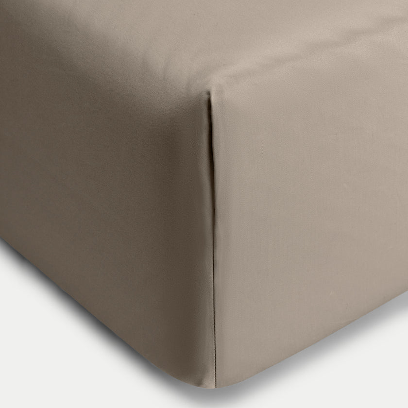 Fitted Sheet Egyptian Cotton Sateen 400TC | Champagne