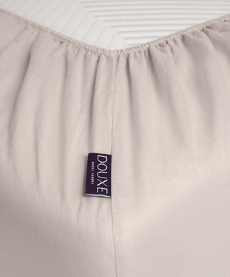 Fitted Sheet 100% Washed Linen | Oat Fitted Sheet 100% Washed Linen | Oat