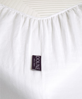 Fitted Sheet 100% Washed Linen | White Fitted Sheet 100% Washed Linen | White