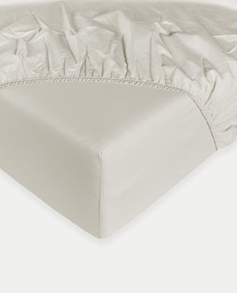 Kids Fitted Sheet Egyptian Cotton Percale 400TC Greige - Petit Hôtel Kids Fitted Sheet Egyptian Cotton Percale 400TC Greige - Petit Hôtel
