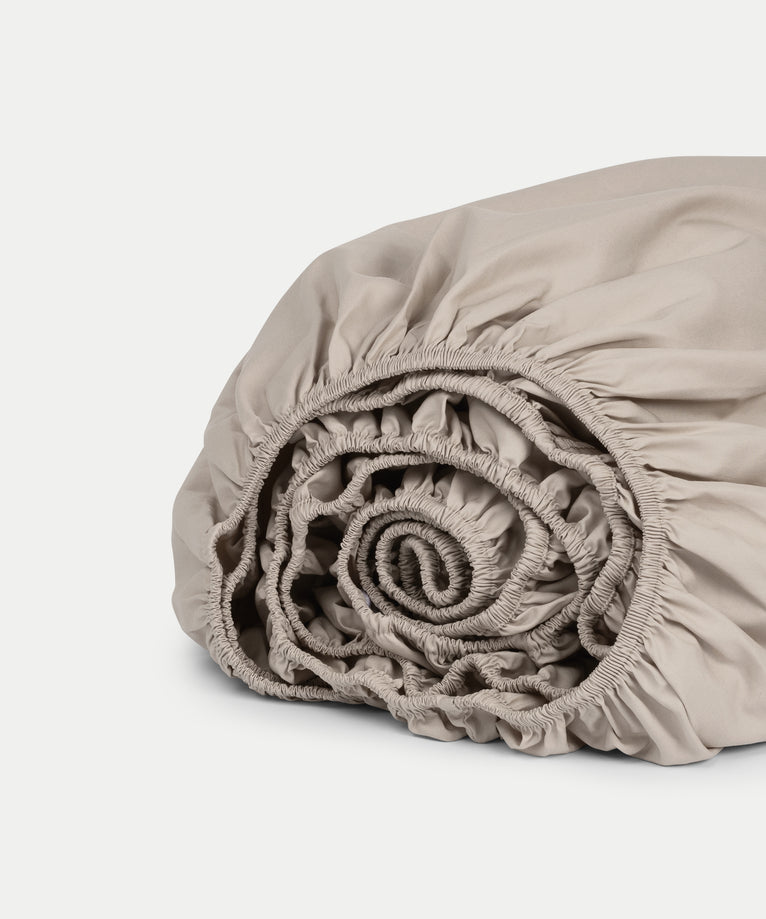 Duvet Cover Set & Fitted Sheet Percale | Latte