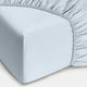 Kids Fitted Sheet Egyptian Cotton Percale 400TC Pastel Blue - Petit Hôtel