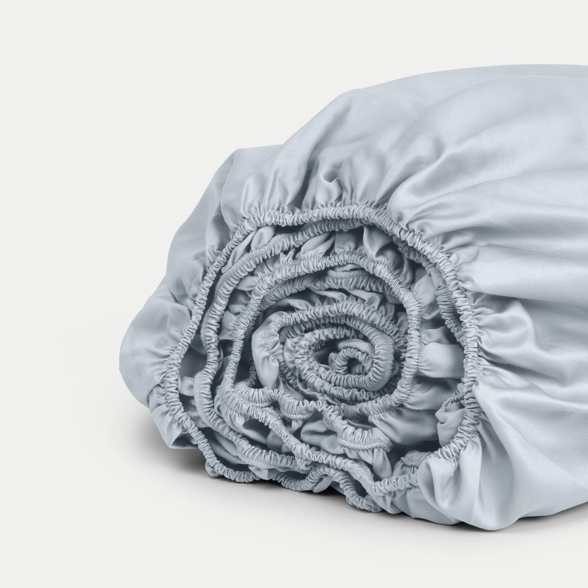Duvet Cover Set & Fitted Sheet Sateen | Pastel Blue