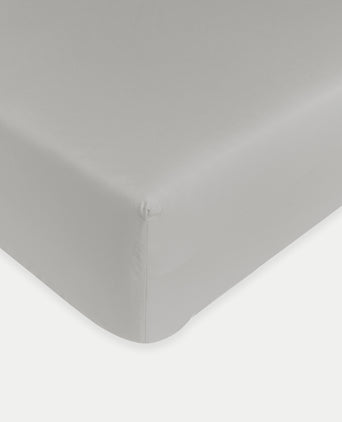 Fitted Sheet Egyptian Cotton Percale 400TC | Silver Grey Fitted Sheet Egyptian Cotton Percale 400TC | Silver Grey