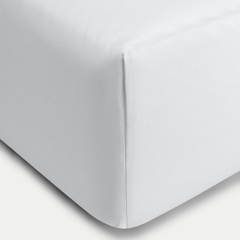 Fitted Sheet Egyptian Cotton Sateen 400TC | Silver Grey