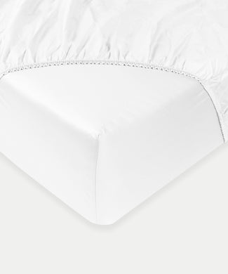 Egyptian Cotton Fitted Sheet Percale 400TC | White Egyptian Cotton Fitted Sheet Percale 400TC | White