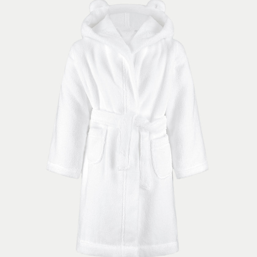 Bathrobe Kids zero-twist cotton | White