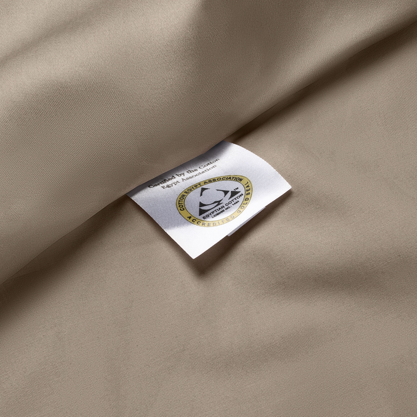 Set of 2 Pillowcases Egyptian Cotton Sateen 400TC | Champagne