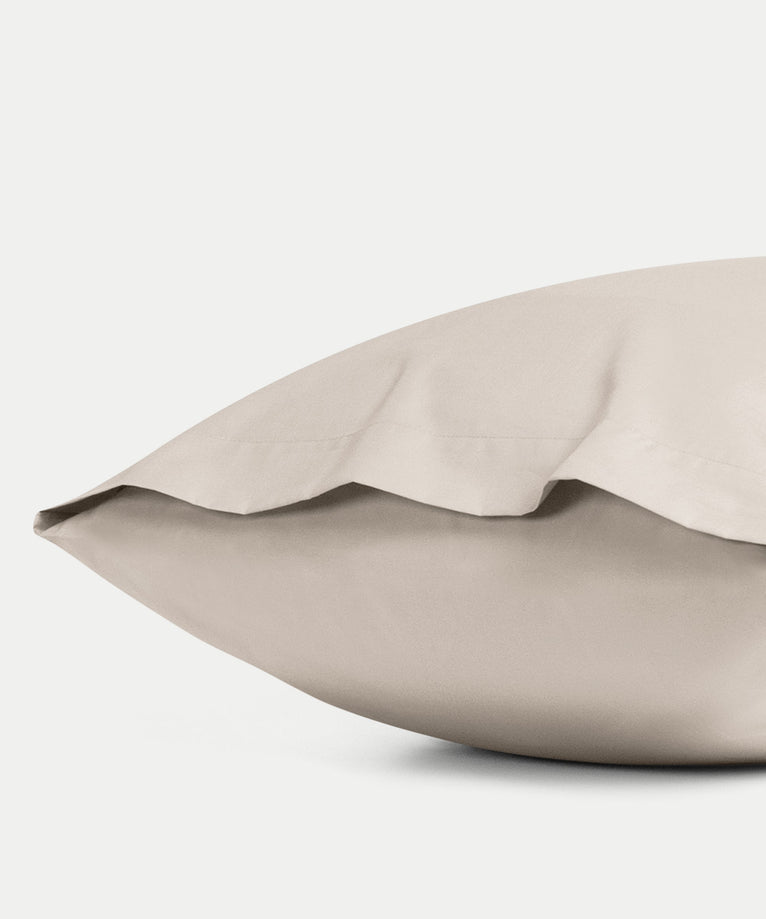 Set of 2 Pillowcases Egyptian Cotton Percale 400TC | Latte