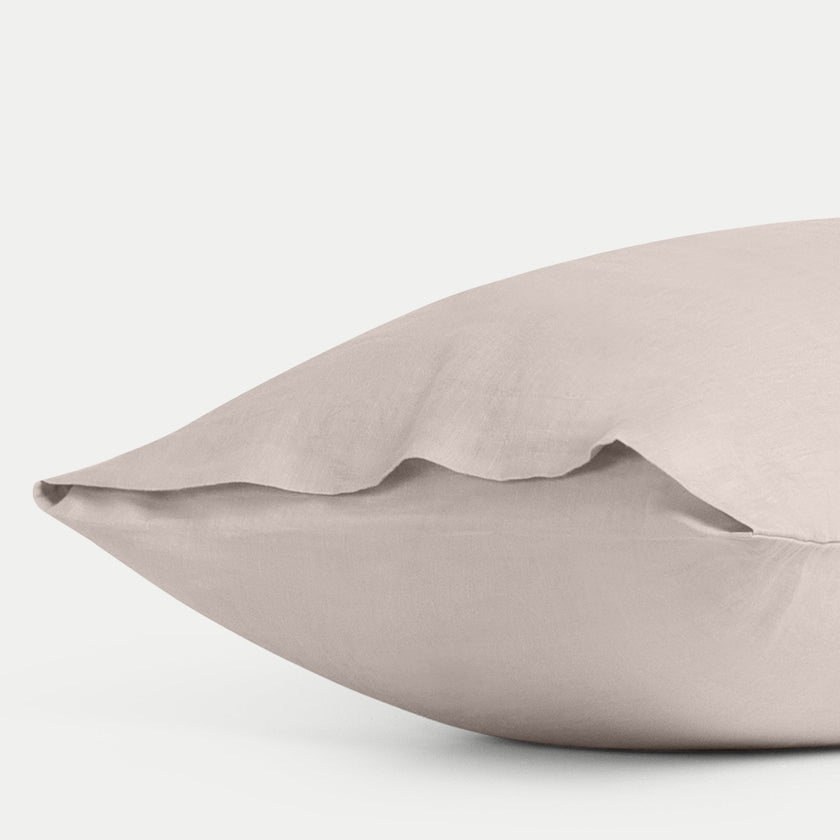 Set of 2 Pillowcases Washed Linen | Oat