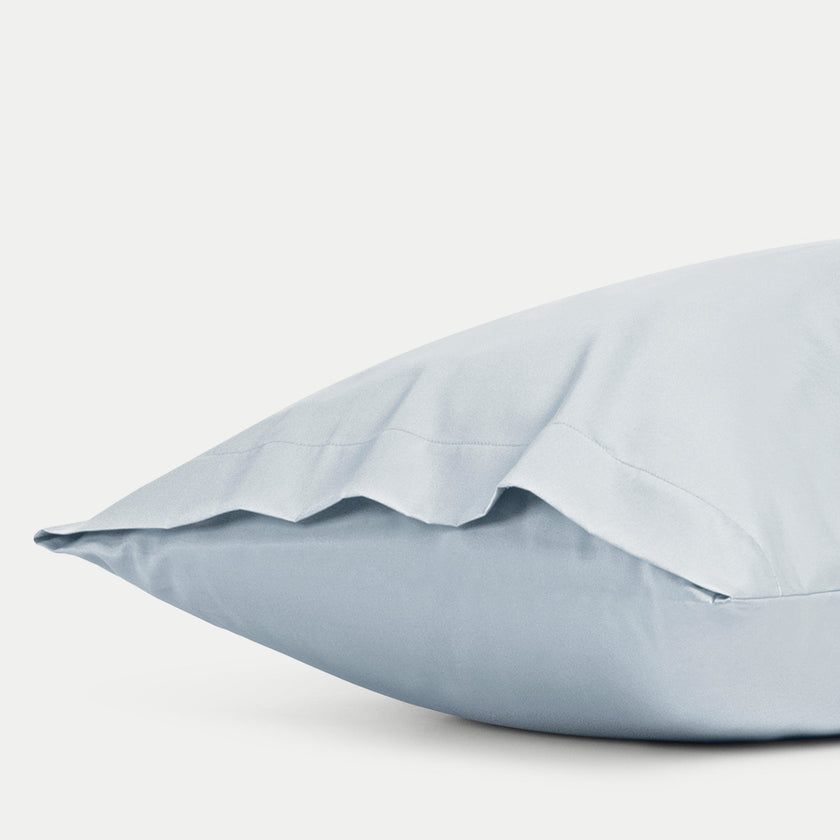 Set of 2 Pillowcases Egyptian Cotton Sateen 400TC | Pastel Blue