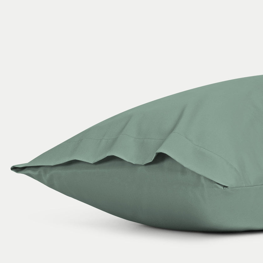 Set of 2 Pillowcases Egyptian Cotton Sateen 400TC | Sage Green