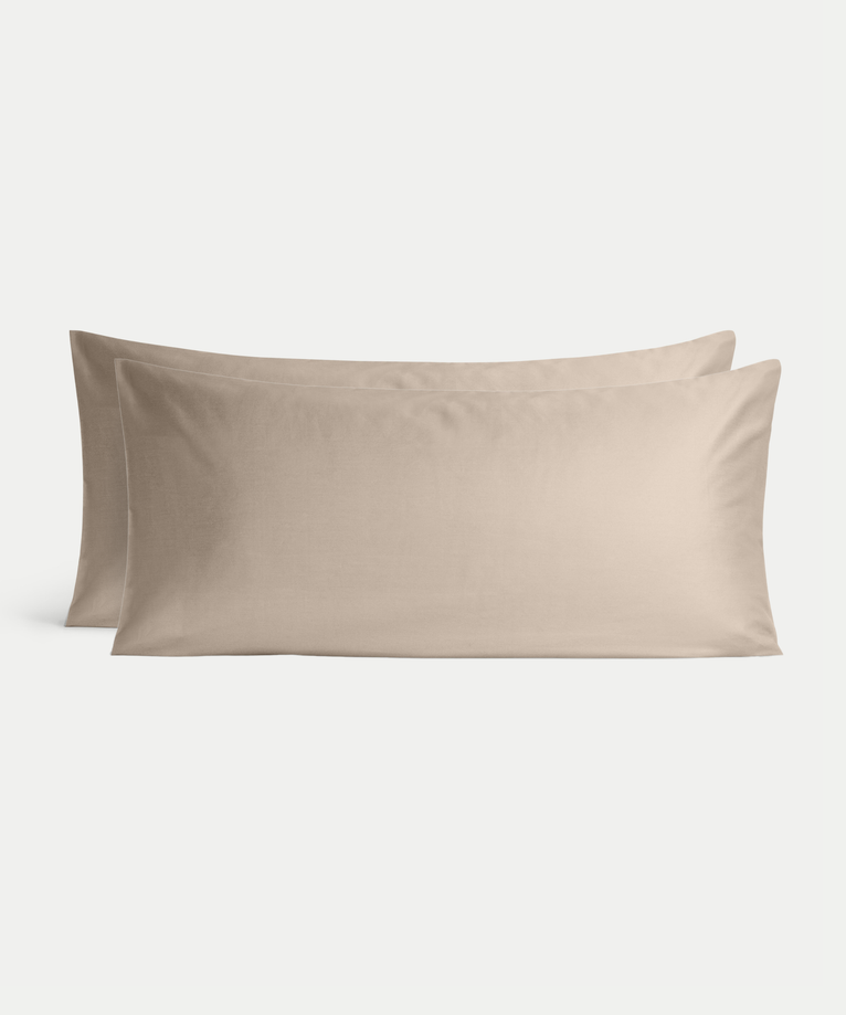 Set of 2 Pillowcases Egyptian Cotton Sateen 400TC | Champagne