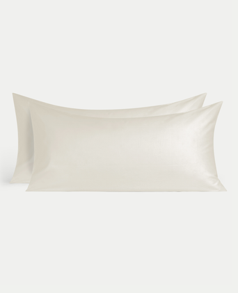Set of 2 Pillowcases Egyptian Cotton Sateen 400TC | Cream Set of 2 Pillowcases Egyptian Cotton Sateen 400TC | Cream
