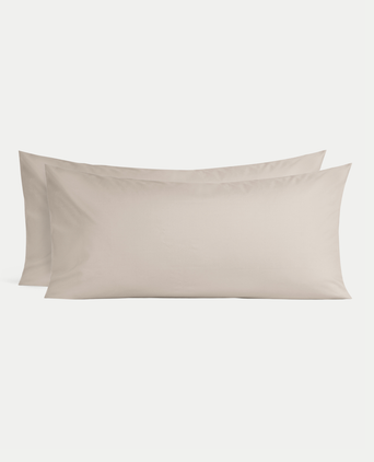 Set of 2 Pillowcases Egyptian Cotton Percale 400TC | Latte Set of 2 Pillowcases Egyptian Cotton Percale 400TC | Latte