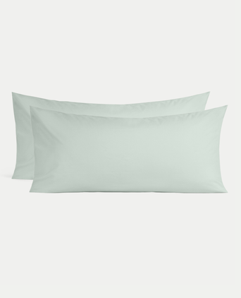 Set of 2 Pillowcases Egyptian Cotton Percale 400TC | Pastel Green Set of 2 Pillowcases Egyptian Cotton Percale 400TC | Pastel Green